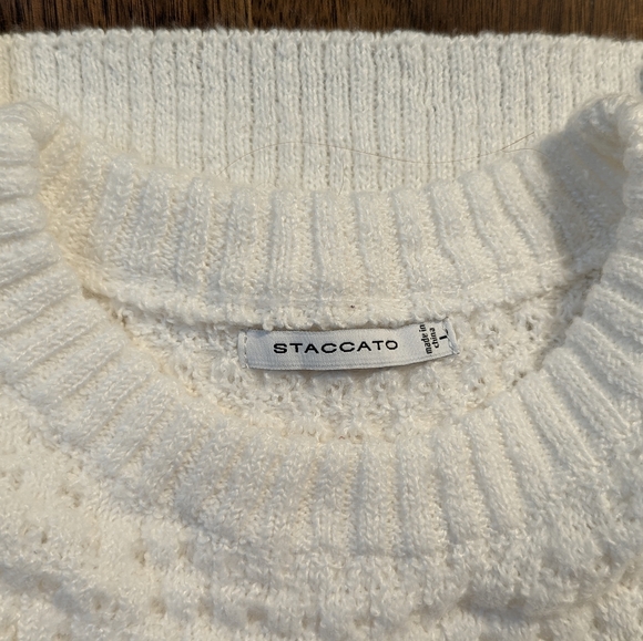 EUC Staccato Woman's White Sweater - Large - Picture 2 of 5